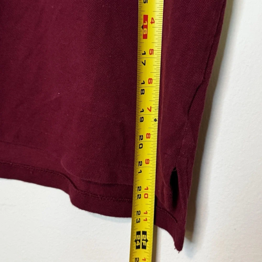 Polo Ralph Lauren Boys Youth Medium Big Pony Polo Shirt Burgundy Short Sleeve